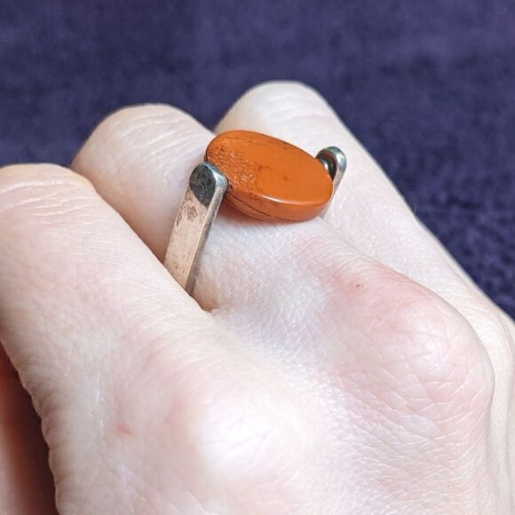 vintage jasper spinner ring  - Picture 4 of 5